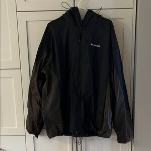 Columbia XXL Black and Brown Windbreaker/Rain Jacket